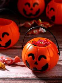 10 件万圣节糖果万圣节糖果桶南瓜糖果桶南瓜灯笼万圣节派对布置道具 - 彩色 - 查看 4