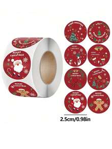 500pcs/Roll, 200pcs/Roll, 12pcs/Sheet Christmas Santa Claus Stickers Self-Adhesive Labels Christmas Birthday Holiday Gift Decoration, Merry Christmas Stickers Christmas Themed Stamp Labels Stickers DIY Gifts Baking Packaging Envelopes Stationery Decoration