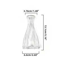 Juego de 5 piezas de jarrones vintage pequeños para flores, con varios estilos de pequeños jarrones para capullos, macetas transparentes con detalles tallados, perfectos para la decoración rústica de bodas, fiestas y mesas de reunión, decoración del hogar, jarrones para flores, centros de mesa, decoración de mesa, regalos de cumpleaños y graduación