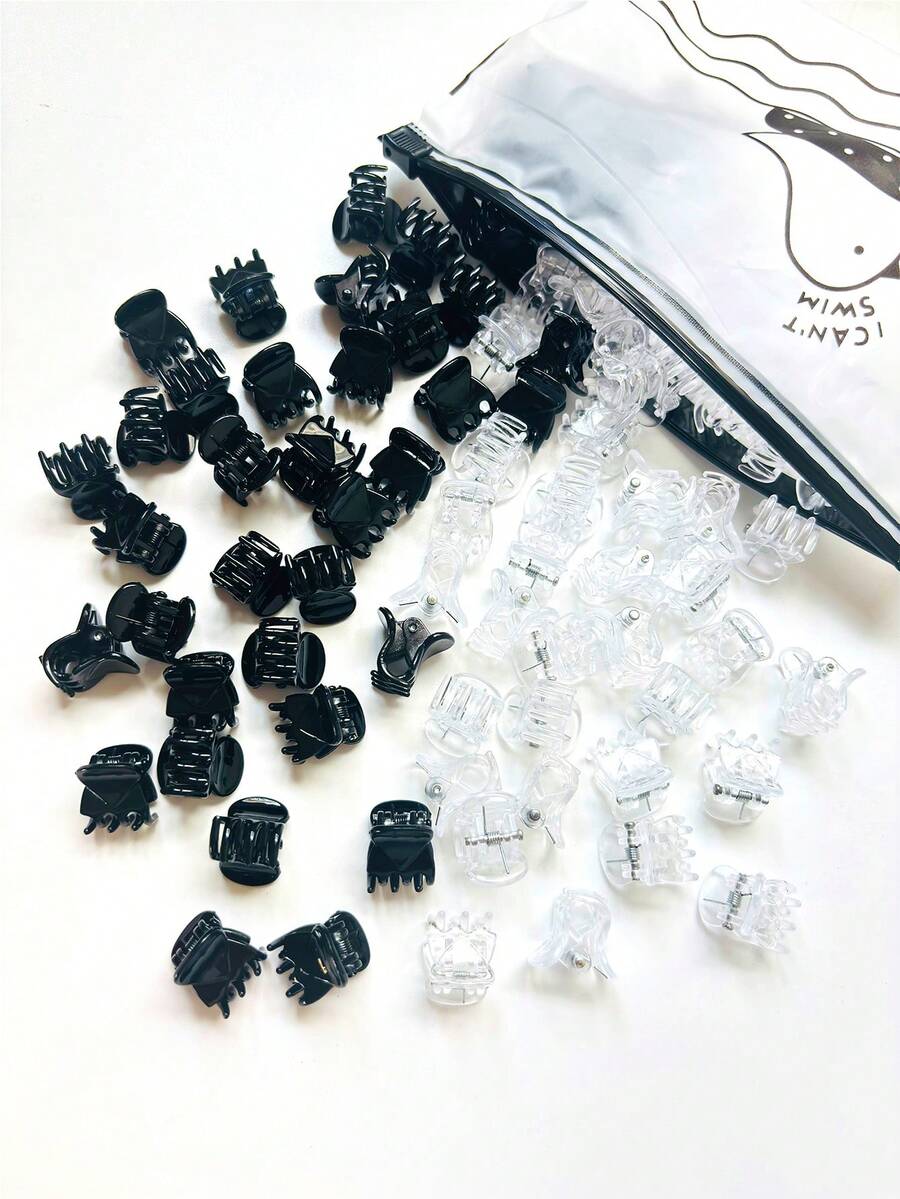 20入棕色迷你髮夾,適合女性髮型設計,可用於裝飾編髮與蓬鬆瀏海 - 彩色 - 查看 1