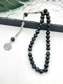 33pcs/Set 10mm Green Glass Big Floral Bead Daily Arabic Handmade Tasbih Bracelet