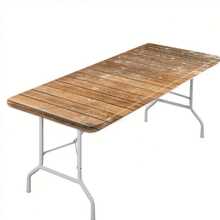 1pc Washable Outdoor Tablecloth - Polyester, With Elastic Edges, Rustic Wooden Board Design, Suitable For Camping, Picnics And Garden Parties, Vibrant Colors, Indoor/Outdoor Use, Picnic Tablecloth Beach Accessories With Elastic Edges, Picnic Accessories - Black - View 12