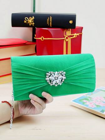 2025 Fashion Minimalist Elegant Lady Party Clutch Bag, Chain Strap Formal Party Evening Handbag, Luxury Small Shoulder Bag For Daily Wear