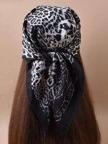 1 Stück Leoparden-Muster Modeschal Bandana, Bohemien Stil Stirnband/Haarband für Frauen, ideal um Ihr Aussehen für Kleid, Strand, Urlaub zu verbessern - Verschiedenfarbig - Übersicht 3