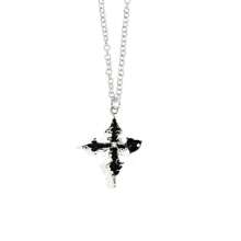 2025 New Purple Love Cross Necklace Exquisite Punk Dark Style Clavicle Chain Fashion Jewelry