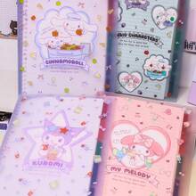 Sanrio 1 Pieza Cuaderno de hojas sueltas de gran capacidad tamaño B5 con diseño de dibujos animados, cuaderno de notas, diario de planificación, suministros de papelería, útiles escolares, estilo simple, versión coreana fresca, diseño creativo con corazón, suministros de oficina, material de estudio, esencial para exámenes de posgrado y corrección de errores