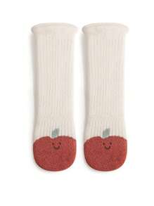 1 Pair Cartoon Pattern Cute Baby Long Socks, Thick Warm Soft Breathable For 0-5 Years Old, Autumn/Winter
