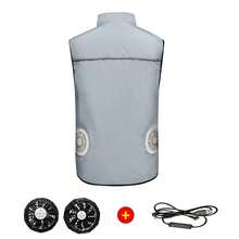 Camouflage Cooling Vest | Dual Fans, Essential For Construction Site/Outdoor Work To Beat The Heat, Powered By Power Bank (Power Bank Not Included) - Multicolor - View 9