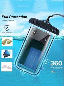3/2/1 Pcs Waterproof Phone Case, PVC Transparent Luminous Waterproof Phone Pouch, Casual Waterproof Phone Bag, Suitable For Swimming, Rafting, Vacation, Beach, Sports, School Supplies, Indoor Swimming In Autumn/Winter, Travel Essential, Holiday Sports Bag, Suitable For Sports & Fitness, Large Capacity Travel Bag, Unisex, Suitable For Vacation, Swimming, Beach - Multicolor - View 7