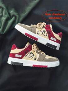 2025 New Spring/Summer Versatile Student Flat Board Shoes Men Casual Sports Sneakers (Shoelaces Random Style)