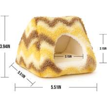 2025Hot SaleHamster Hideout With Fence,Warm Hamster Bed House, Cage Accessories For Hamsters,Gerbils, And Other Small Pets