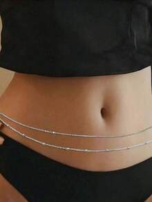 HOTNICE 2 性感比基尼腰链 简约比基尼肚链 夏季身体链 海滩身体配饰珠宝 女士女孩