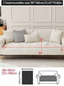 1 件厚毛绒沙发垫套，现代简约防滑保暖沙发座垫，防尘可洗沙发套，柔软防褪色，宠物友好，适合 L 型沙发和 1/2/3/4 座沙发，适用于卧室、办公室、客厅 - 米色 - 查看 14