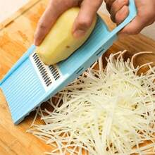 8-Piece Set, 5-In-1 Multi-Function Vegetable Slicer And Fruit Cutter, Manual Food Grinder, Vegetable Shredder, Potato Slicer, Home Kitchen Potato Chopper, Stainless Steel Material, Not Charged, Convenient Kitchen Tool - Multicolor - View 6