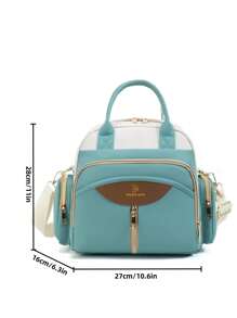 1 件时尚妈咪背包，多功能孕妇包，大容量尿布包，便携式旅行妈咪包，可挂在婴儿车上