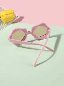 1 Peça Óculos de Sol Acrílicos Boêmios Fofos com Armação Floral para Meninos e Meninas de 9-14 Anos, Moda Eyewear para Piquenique e Passeios de Verão