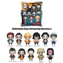 Crunchyroll Keychain Officially Licensed Series 3/4 3D Anime Figure Blind Bag Includes Tanjiro Nezuko Zenitsu Inosuke And More Keyrings Random One Characters Collectible Gift For Fans Backpack Wallet Decoration Anime Merchandise Pendant