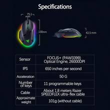 Basilisk V3 Gaming Wired Mouse Intelligent Adaptive Scroll Wheel + High-Precision Optical Sensor Zero-Latency Gaming Experience Professional Player Response Speed - Black - View 3