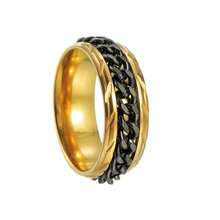 1 chiếc nhẫn xoay bằng thép không gỉ, nhẫn xoay thời trang dành cho nam và nữ. - vòng dây chuyền có thể xoay - Xem 9