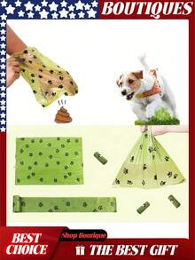 狗粪袋，6/8/10/20/30/40/50卷（每卷15个粪便袋）——厚实耐用，防臭。适用于卫生、食品和宠物护理领域的清洁和卫生工作。宠物垃圾袋，无味，大号，适用于狗粪，适用于食物垃圾、垃圾、庭院垃圾、动物粪便、婴儿垃圾和厕所垃圾。