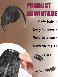 Synthetic Air Bangs Wig For Women 1 Clip In Hairpieces Accessories Mini Fake Bangs Suitable For Girls