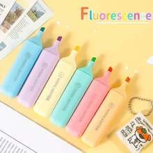 6pcs Macaron Fluorescent Highlighter Pens, Colorful Marker Pens,For School Supplies,Back To School