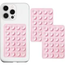1pc Pink Silicone Suction Cup Phone Grip, Silicone Adhesive Suction Cup Phone Holder, Anti-Slip Sticky Phone Handle, Suitable For Selfie And Video Strong Grip Stand Compatible With IPhone, Android Phone, Gift For Birthday, Family, Friends Phone Stand Phone Accessories