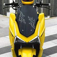 高品质防水创意闪电裂纹摩托车贴纸，装饰车身、挡风玻璃、车灯贴花贴纸，PVC材质，无残留 - 彩色 - 查看 4