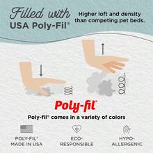 Original Calming Donut Dog And Cat Bed Shag Faux Fur Navy Blue XL 45x45" - 海軍藍+XL - 查看 4