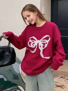 1pc Girls Casual Thick Pullover Sweater, Comfortable Student Knitwear For Autumn/Winter - Soft & Cozy Solid Color Sweater, Perfect For Warm Days And Cold Nights