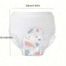 10片/包 女性夜间防漏内裤，透气卫生巾，经期适用 - 白色 - 查看 3