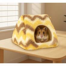 2025Hot SaleHamster Hideout With Fence,Warm Hamster Bed House, Cage Accessories For Hamsters,Gerbils, And Other Small Pets
