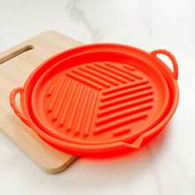 Collapsible Silicone Air Fryer And Microwave Liner - Round Non-Stick Cooking Mat For Easy Cleanup And Versatile Use