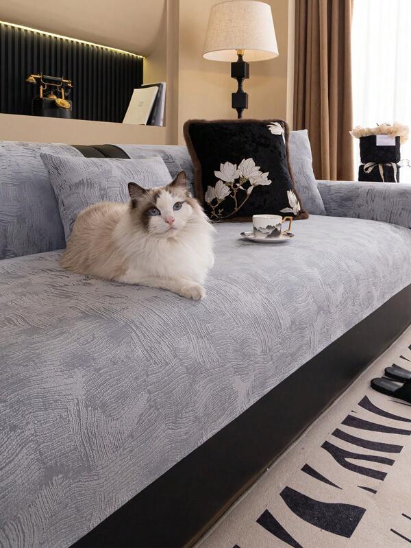 Coussin de canapé antidérapant et lavable en chenille, toutes saisons, antidérapant, anti-salissures et anti-rayures, minimaliste et luxueux, idéal pour le salon et la chambre, sans danger pour les animaux, dossier, accoudoir et taie d'oreiller non inclus.