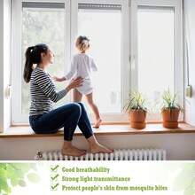 Anti-Mosquito Window Screen, Free Cutting Window Screen, Simple Installation, Black And White Invisible Window Screen, Suitable For Bedroom, Living Room, Bathroom, RV, Adjustable Size Mosquito Net, Anti-Insect Net To Prevent Cats From Entering And Exiting The Curtains