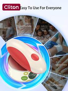 CLITON Rechargeable Electric Can Opener - USB-C Charging, Smooth Edge Design, Material, Perfect Gift For Mom/Grandma (Christmas/Birthday/Housewarming)