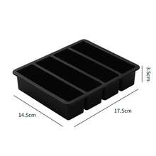 4 Cube Storage Box Food Sauce With Lid Silicone Freezer Tray Large Soup Tray Food Freezing - màu đen - Xem 9