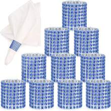 10/30/50 pezzi Anelli portatovaglioli con strass scintillanti, anelli portatovaglioli in oro e argento con diamanti lucidi, complementi decorativi di alta qualità, per anniversari, compleanni, Ognissanti, Natale, decorazione di stanze, tavoli, casa per vacanze, feste, matrimoni e cene, aggiungere brillantezza a ogni occasione speciale.