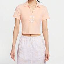 Nike Camiseta de manga corta con cuello de polo de punto para mujer AS W NSW SS RIB POLO GCELPOLO TIM3393-664