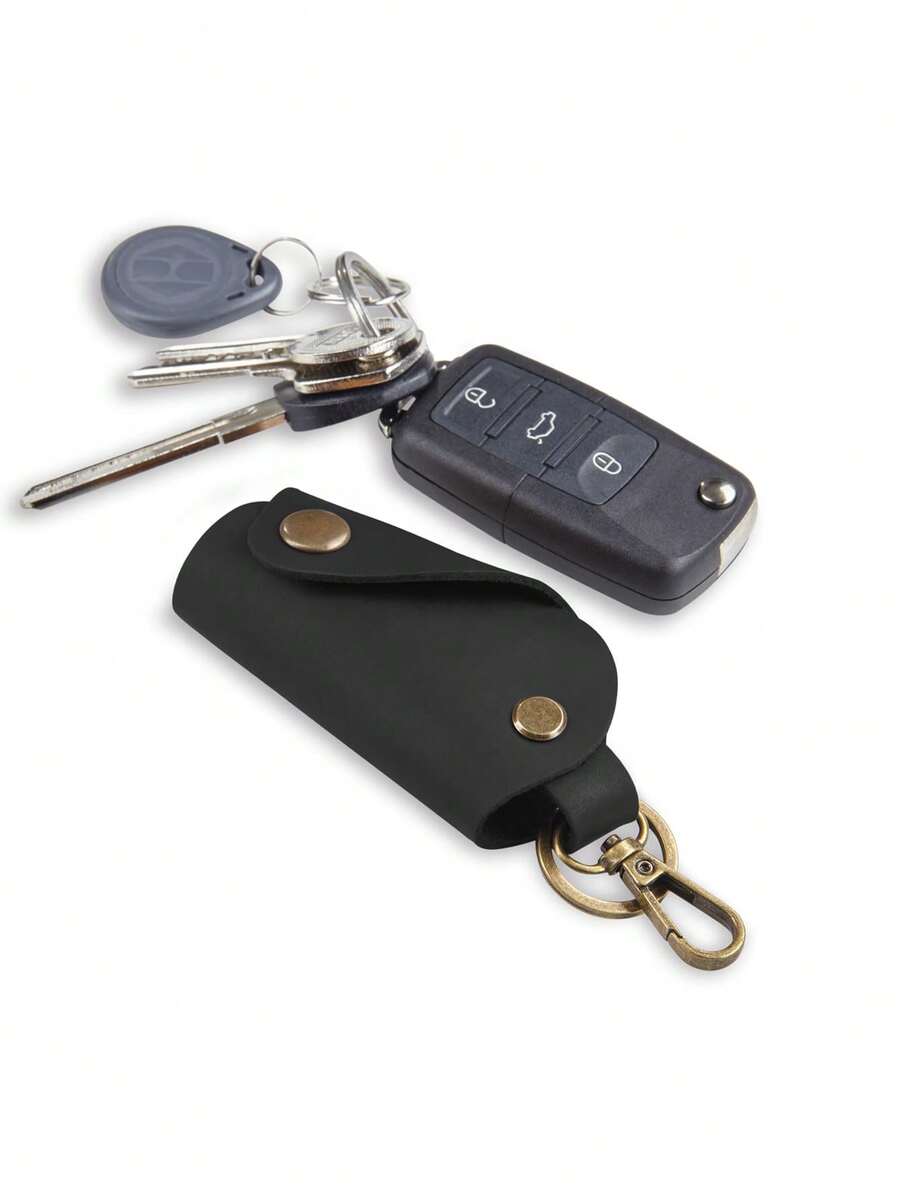 Leather Wrap Keychain, Key Holder Pouch Keychain, Car Key Holder, Key Holder Organizer, Key Holder With Keyring - Multicolor - View 1