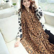 ™   Fashionable Soft Chiffon Scarfhalloween - Leopard / Black / Brown - View 8