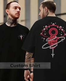 Camiseta Anime Hunter X Kurapika Hunter Olhos Escarlates Gon Personagem Da Serie - Preto - Visão 1