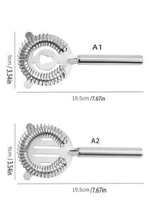 1pc Stainless Steel Cocktail Shaker Bar Tool Bartender Kit Bartender Accessories 500ml, Gift For Father - Silver - View 10