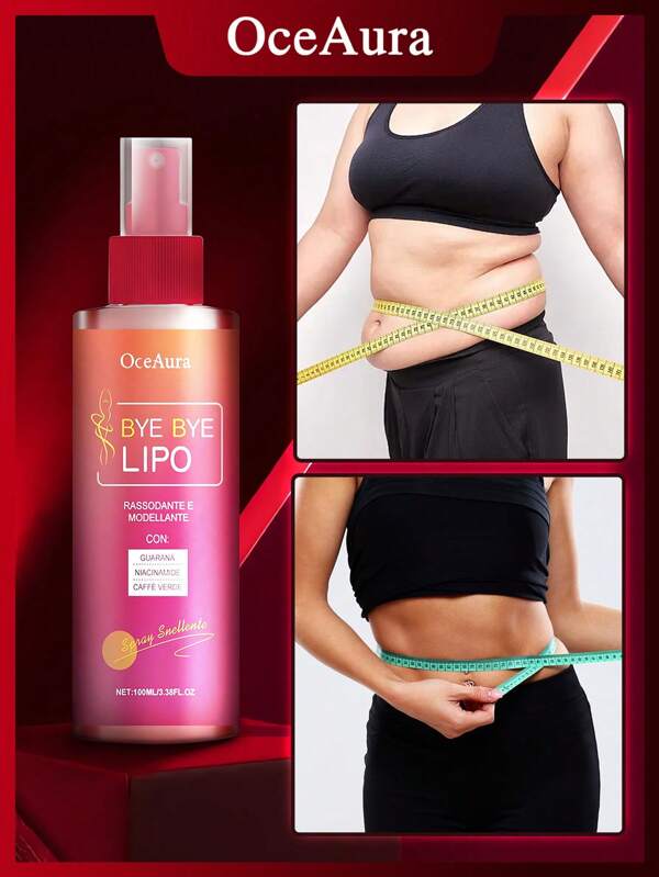 1 Pack Of 100ml Body Slimming Cream, Spray Type,Moisturizing, Lifting And Firming Body Skin, Daily Lazy Care, Spray The Product Evenly On The Waist, Abdomen, Legs, Etc., Gently Massage Until Completely Absorbed, Shaping Beautiful And Charming Curves