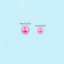 100Pcs 8mm 200Pcs 6mm Acrylic Colored Imitation Pearl Round Loose Beads DIY Bracelet Necklace Accessories Handmade Beaded Material - Nhiều màu - Xem 8