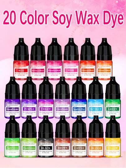 1 Set/10 Color/20 Color Candle Dye Liquid Colorant DIY Jewelry Making Candle Making Dye Pigment