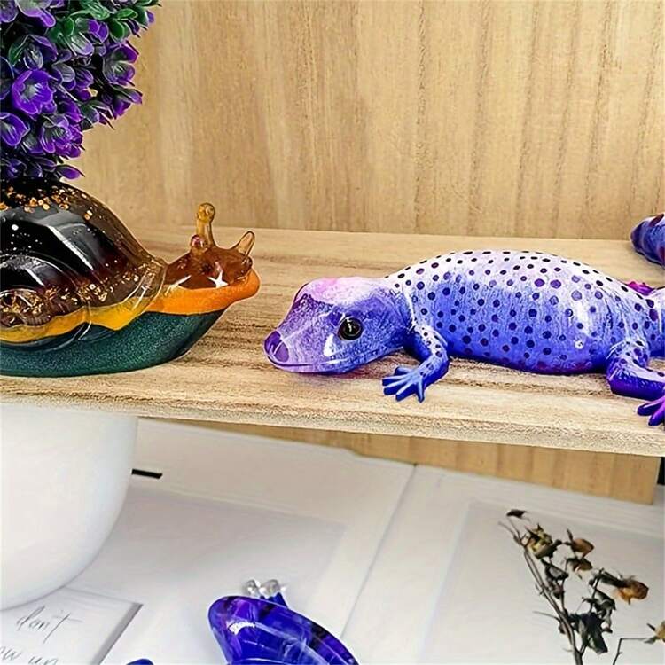 Animal Resin Casting Molds - Silicone Crafting Molds For Lizard, Frog, Snail, Nine-Tailed Fox - Perfect For DIY Resin Art, Candle Making, Jewelry Creation. - A - View 5