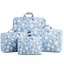 1 件可折叠衣物收纳袋，清新雏菊图案，旅行收纳袋，真空压缩收纳袋，轻便洗衣袋，便携式衣柜收纳袋，节省空间的家居、手提箱、衣柜收纳解决方案 - 彩色 - 查看 4