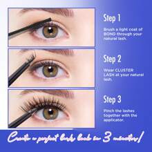 77Pcs Bepholan Lash Clusters, Individual Cluster Lashes, 10-16mm C Curl DIY Eyelash Extension Super Thin Band Resuable Soft Glue Bonded Lash Extensions (PJSD727-84B)