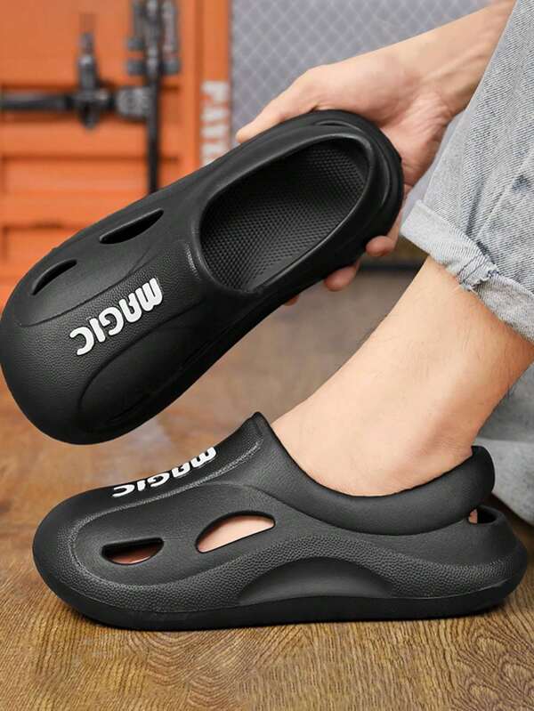 Sandalias de verano con suela antideslizante y transpirable para mujer, zapatillas de playa tipo slip-on de EVA